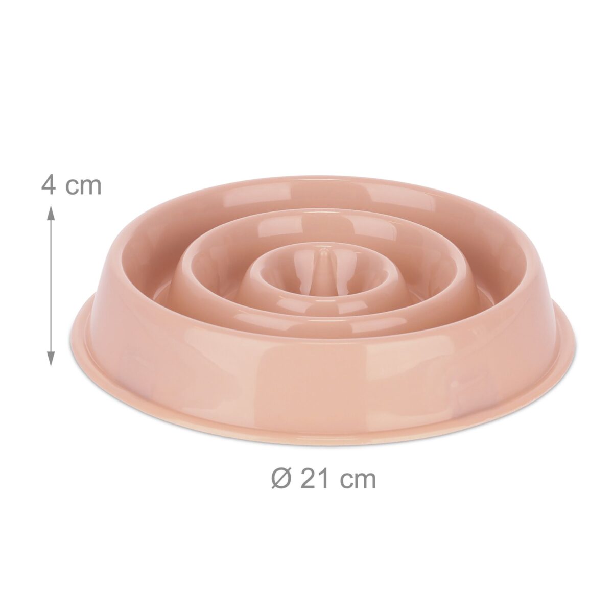 Bol anti-sling, pentru mancare lenta, roz, 400 ml, 4 x 21 cm - imagine 4