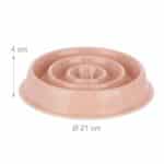 Bol anti-sling, pentru mancare lenta, roz, 400 ml, 4 x 21 cm - imagine 4