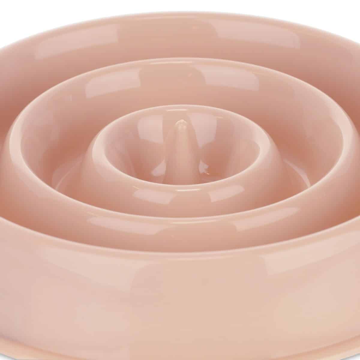 Bol anti-sling, pentru mancare lenta, roz, 400 ml, 4 x 21 cm - imagine 6