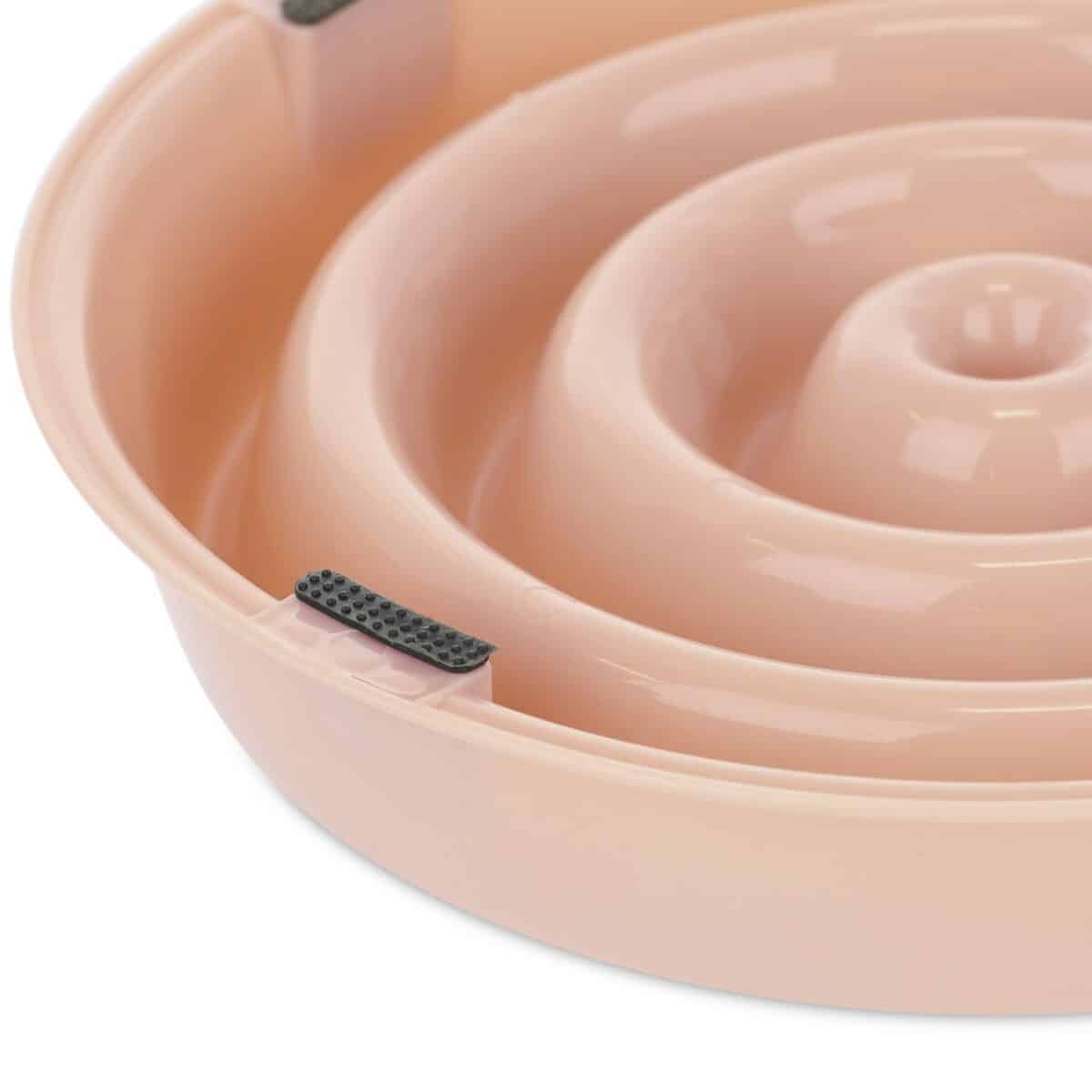Bol anti-sling, pentru mancare lenta, roz, 400 ml, 4 x 21 cm - imagine 7