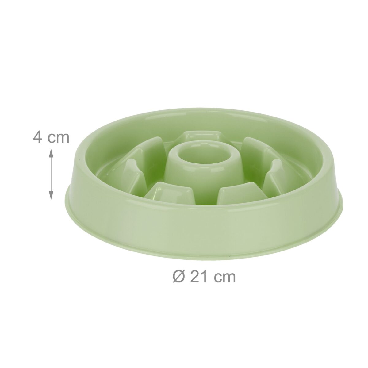 Bol anti-sling, pentru mancare lenta, verde, 550 ml, 4 x 21 cm - imagine 4