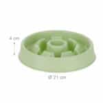 Bol anti-sling, pentru mancare lenta, verde, 550 ml, 4 x 21 cm - imagine 4
