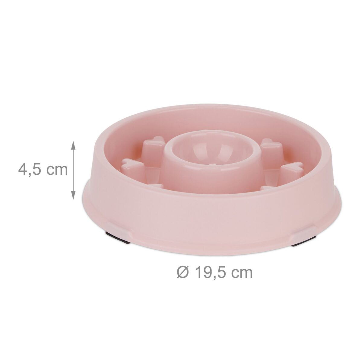 Bol anti-sling, pentru mancare lenta, roz, 500 ml, 4,5 x 19,5 cm - imagine 4