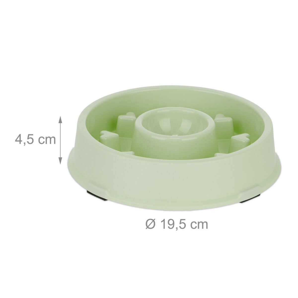 Bol anti-sling, pentru mancare lenta, verde, 500 ml, 4,5 x 19,5 cm - imagine 4