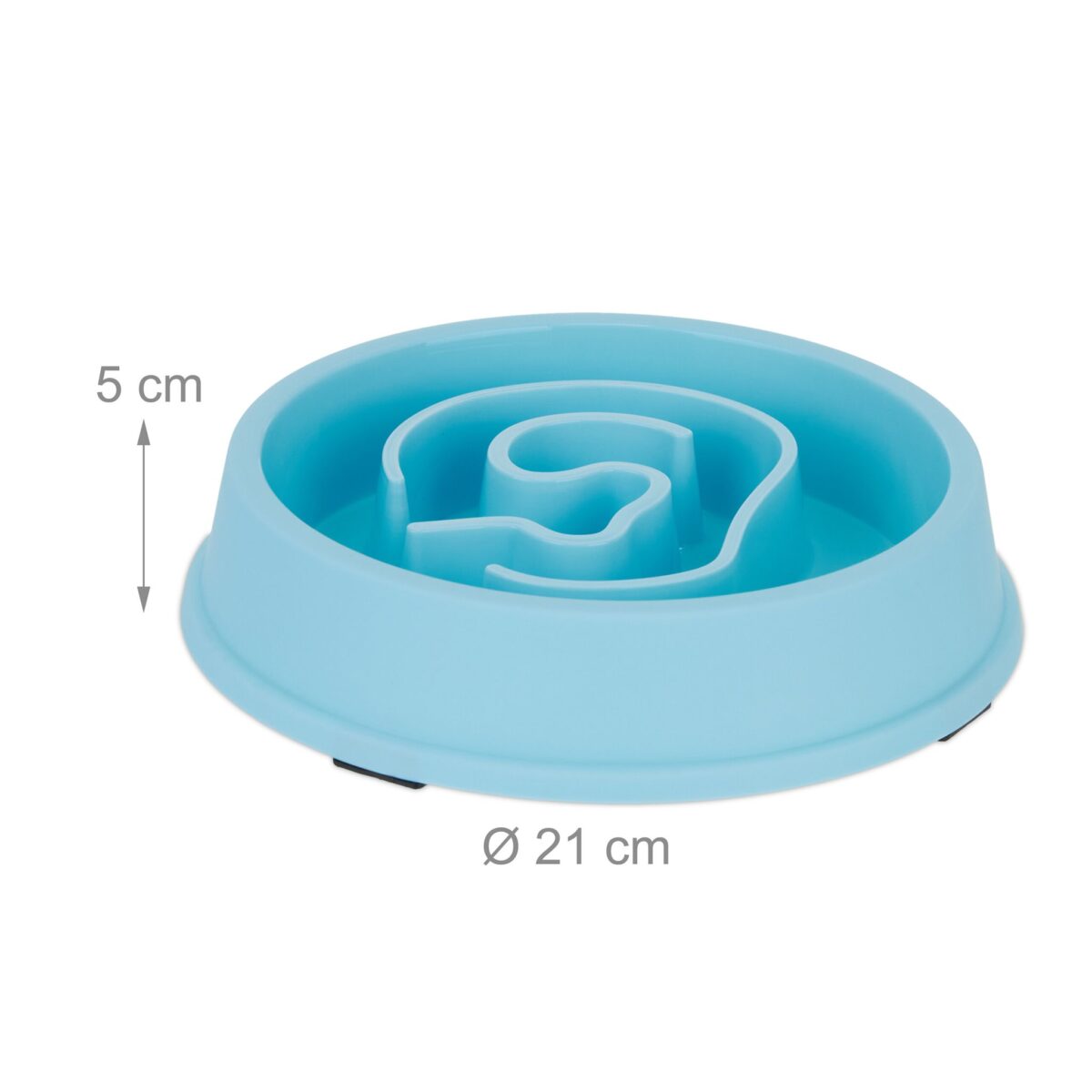 Bol anti-sling, pentru mancare lenta, albastru, 650 ml, 5 x 21 cm - imagine 4