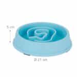 Bol anti-sling, pentru mancare lenta, albastru, 650 ml, 5 x 21 cm - imagine 4