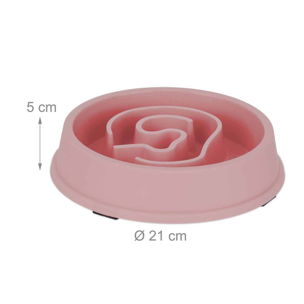 Bol anti-sling, pentru mancare lenta, roz, 650 ml, 5 x 21 cm - imagine 4