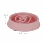 Bol anti-sling, pentru mancare lenta, roz, 650 ml, 5 x 21 cm - imagine 4