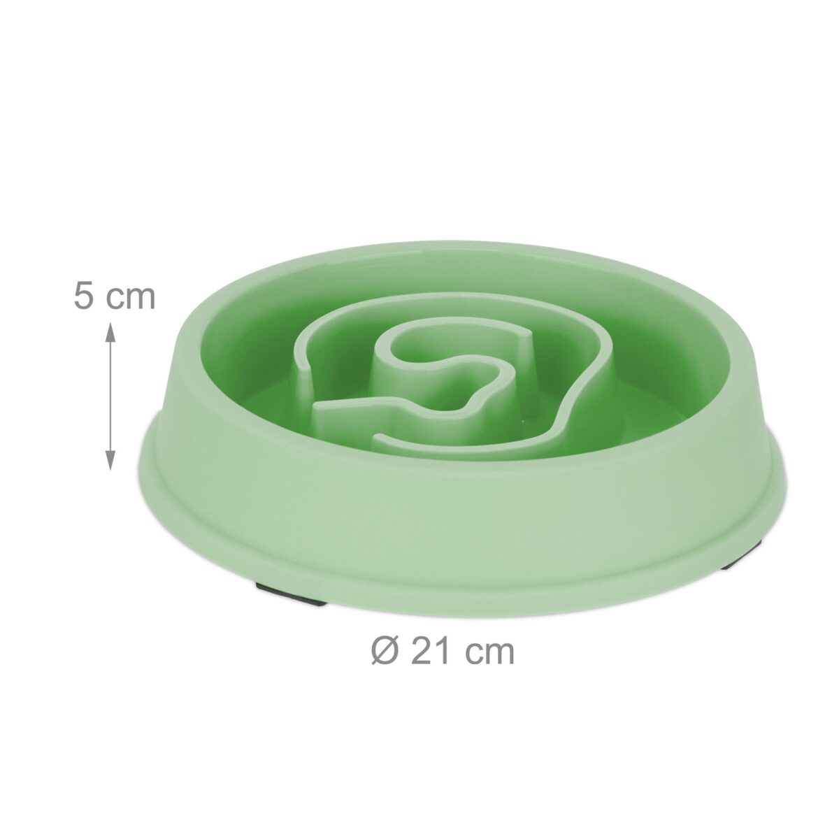 Bol anti-sling, pentru mancare lenta, verde, 650 ml, 5 x 21 cm - imagine 4