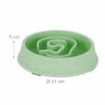 Bol anti-sling, pentru mancare lenta, verde, 650 ml, 5 x 21 cm - imagine 4