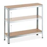 Raft industrial cu 5 rafturi, placi MDF, cadru otel gri, 180 x 100 x 30 cm - imagine 7