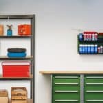 Raft industrial cu 5 rafturi, placi MDF, cadru otel negru, 180 x 100 x 41 cm - imagine 5