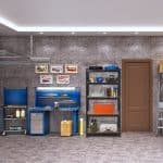 Raft industrial cu 5 rafturi, placi MDF, cadru otel negru, 180 x 100 x 50 cm - imagine 2