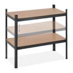 Raft industrial cu 5 rafturi, placi MDF, cadru otel negru, 180 x 100 x 50 cm - imagine 7
