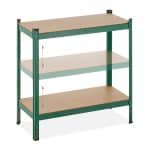 Raft industrial cu 5 rafturi, placi MDF, cadru otel verde, 180 x 90 x 40 cm - imagine 7