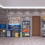 Raft industrial cu 5 rafturi, placi MDF, cadru otel gri, 150 x 75 x 30 cm - imagine 2