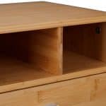 Organizator de birou, din bambus, 22 x 40 x 31 cm, Relaxdays - imagine 6