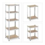 Raft industrial cu 5 polite depozitare, sustinere totala 500 kg, placi MDF, cadru otel, 180 x 60 x 45 cm - imagine 6