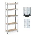 Raft industrial cu 5 rafturi, placi MDF, cadru otel, 180 x 70 x 30 cm