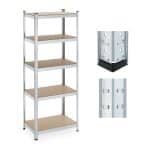 Raft industrial cu 5 rafturi, placi MDF, cadru otel, 180 x 70 x 45 cm