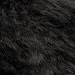 Scaun cu blana sintetica neagra, picioare de otel, capacitate 150 kg, 41 x 37 cm - imagine 2