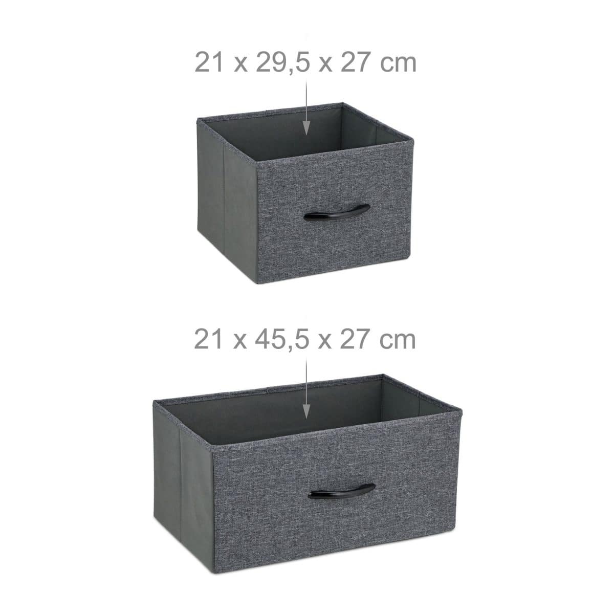 Comoda cu 9 sertare textile de doua dimensiuni, gri, blat MDF, cadru metal, 100 x 100 x 30 cm - imagine 5
