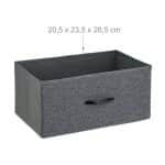 Comoda cu 10 sertare textile, blat MDF, cadru metal, gri, 120 x 85,5 x 30 cm - imagine 4