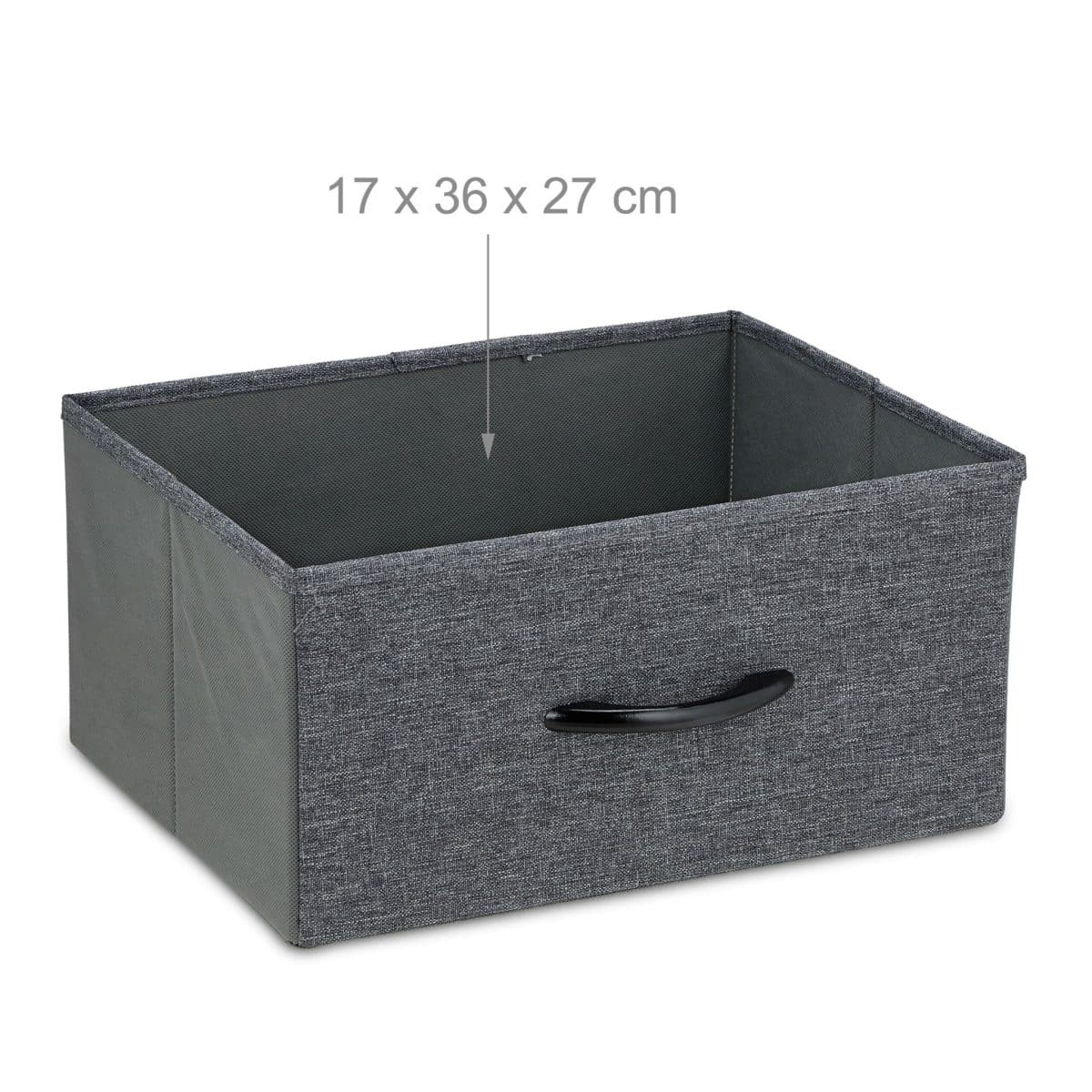Comoda cu 6 rafturi textile, gri, blat MDF, cadru metal, 63 x 80 x 30 cm - imagine 6