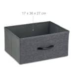 Comoda cu 6 rafturi textile, gri, blat MDF, cadru metal, 63 x 80 x 30 cm - imagine 6