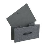 Comoda cu 6 rafturi textile, gri, blat MDF, cadru metal, 63 x 80 x 30 cm - imagine 4