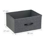 Comoda cu 8 sertare textile, MDF/metal, gri, 81,5 x 80 x 30 cm - imagine 6