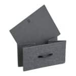 Comoda cu 8 sertare textile, MDF/metal, gri, 81,5 x 80 x 30 cm - imagine 4