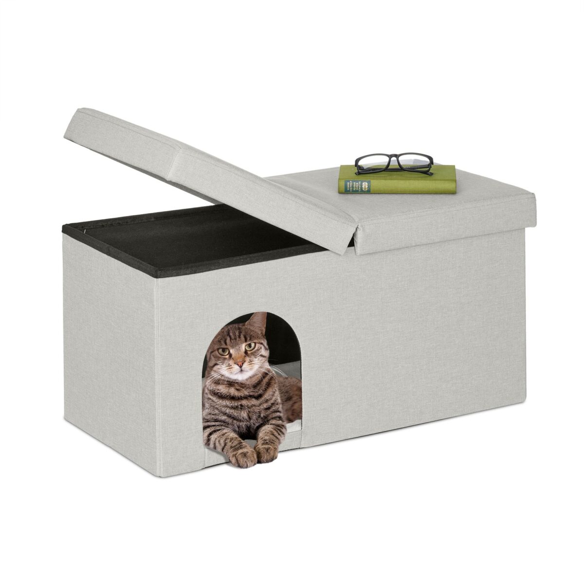Taburet culcus pentru animale de companie, pliabil, 38,5 x 74,5 x 37 cm - imagine 2