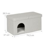 Taburet culcus pentru animale de companie, pliabil, 38,5 x 74,5 x 37 cm - imagine 5