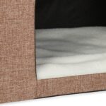 Taburet culcus pentru animale de companie, pliabil, maro, 38,5 x 74,5 x 37 cm - imagine 2