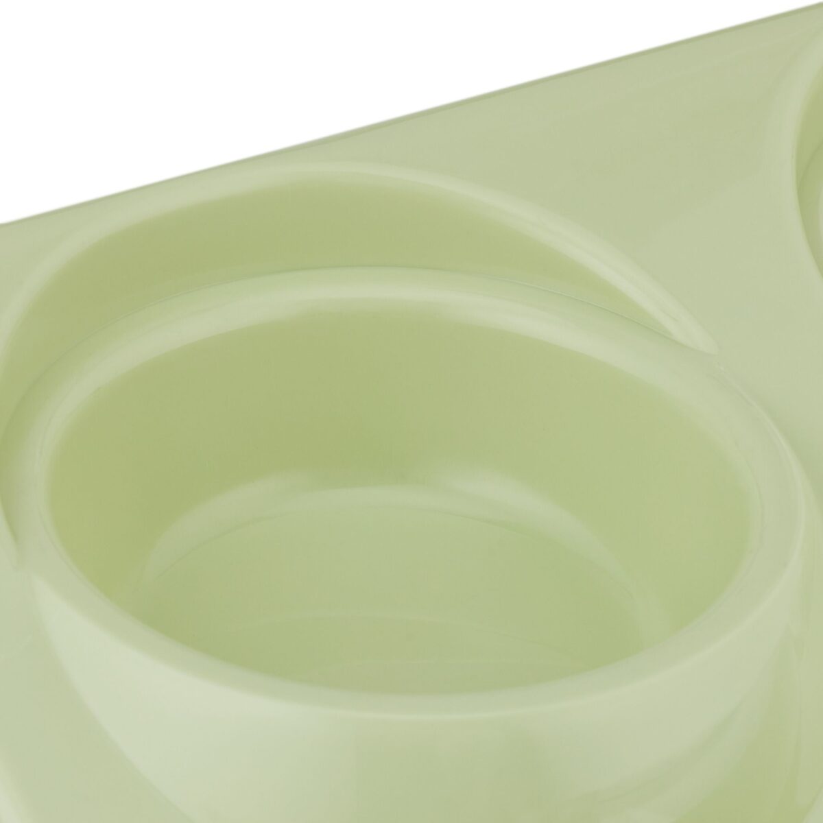 Suport mancare caini/pisici, cu 2 boluri din inox, verde, 6,5 x 29 x 19 cm - imagine 7