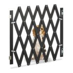 Gard protectie, blocare acces pentru animale de companie, negru, inaltime 70-82 cm cm, latime 35-126 cm