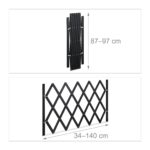 Gard protectie, blocare acces pentru animale de companie, negru, inaltime 87 - 97 cm, latime 34 - 140 cm - imagine 5