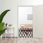 Gard protectie, blocare acces pentru animale de companie, negru, inaltime 87 - 97 cm, latime 34 - 140 cm - imagine 6
