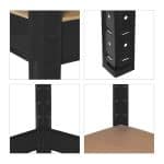 Banc de lucru, 2 nivele, sustine 300kg, negru, 91 x 141 x 61 cm - imagine 7