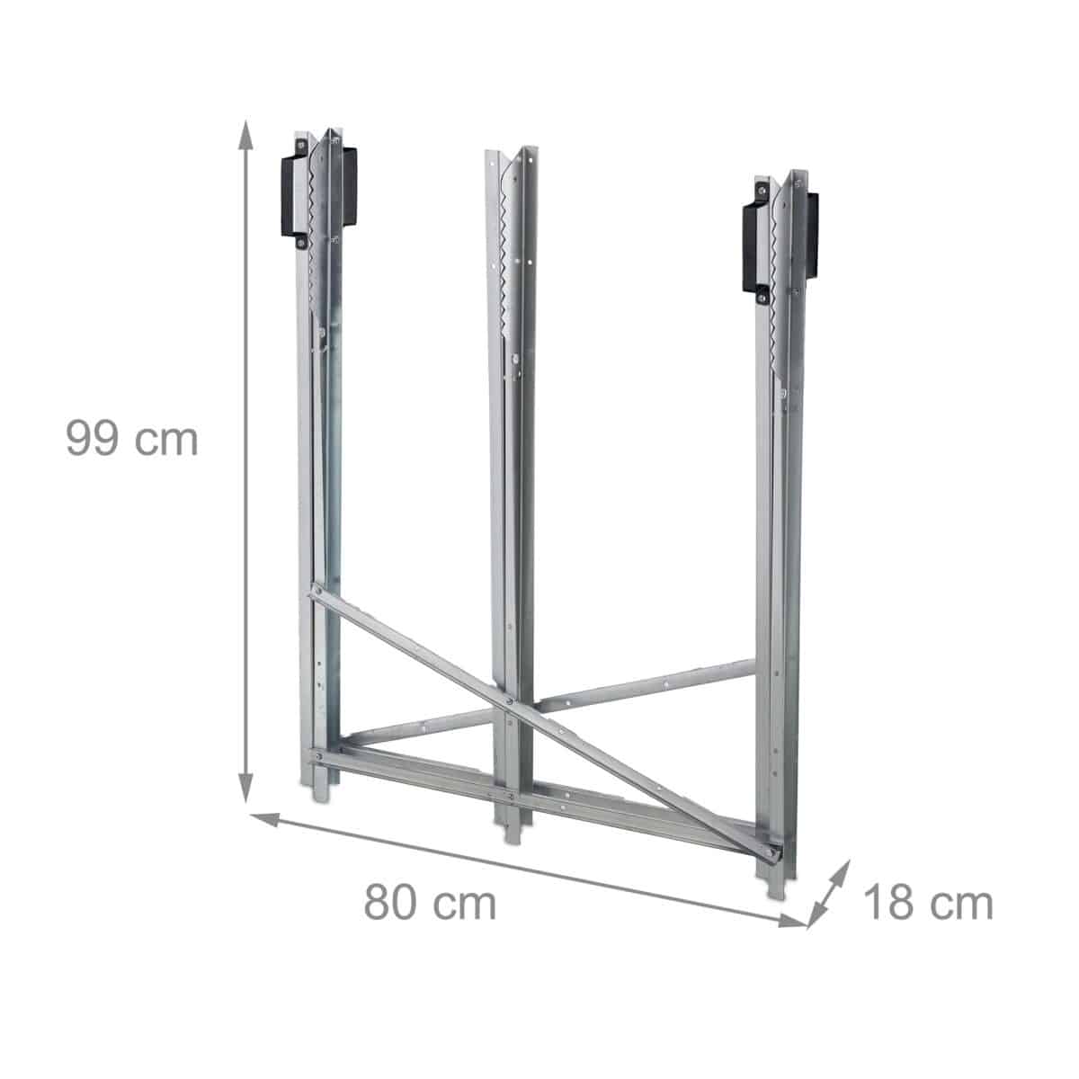 Suport pentru taierea lemnelor, dinti de fixare, sustine 160 kg, 80 x 80 x 85 cm - imagine 5