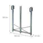 Suport pentru taierea lemnelor, dinti de fixare, sustine 160 kg, 80 x 80 x 85 cm - imagine 5