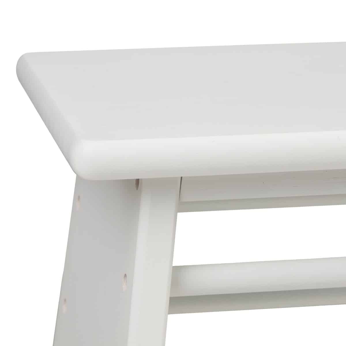 Scaun din bambus, alb, capacitate 100 kg, 20 x 33 x 21,5 cm - imagine 3