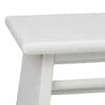 Scaun din bambus, alb, capacitate 100 kg, 20 x 33 x 21,5 cm - imagine 3