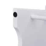 Scaun din bambus, alb, capacitate 100 kg, 20 x 33 x 21,5 cm - imagine 2
