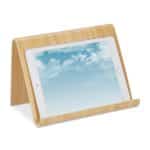Suport tableta/telefon, carte, din bambus, 17 x 26 x 15,5 cm