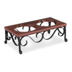 Boluri de hranire animale, cu suport, 13,5 x 40 x 23,5 cm, Relaxdays - imagine 7