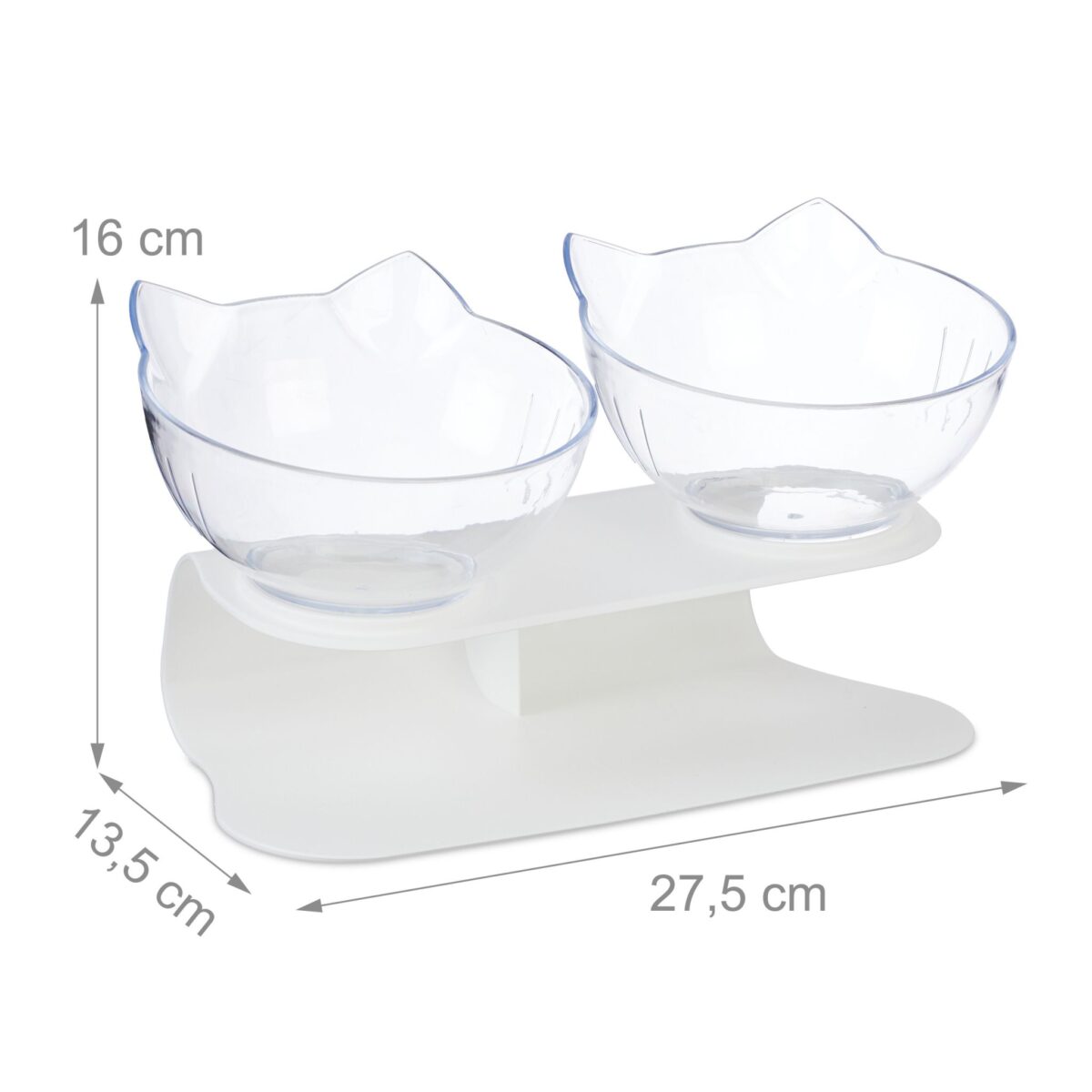 Boluri hranire pisici, cu suport, 2 x 500 ml, 16 x 27,5 x 13,5 cm - imagine 4