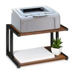 Organizator de birou, 2 rafturi, din MDF, structura metal, 28 x 44 x 28 cm