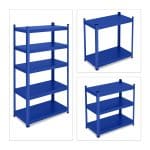 Raft metalic pentru depozitare cu 5 polite, incarcare 875 kg, albastru, 150 x 75 x 30 cm, Relaxdays - imagine 6